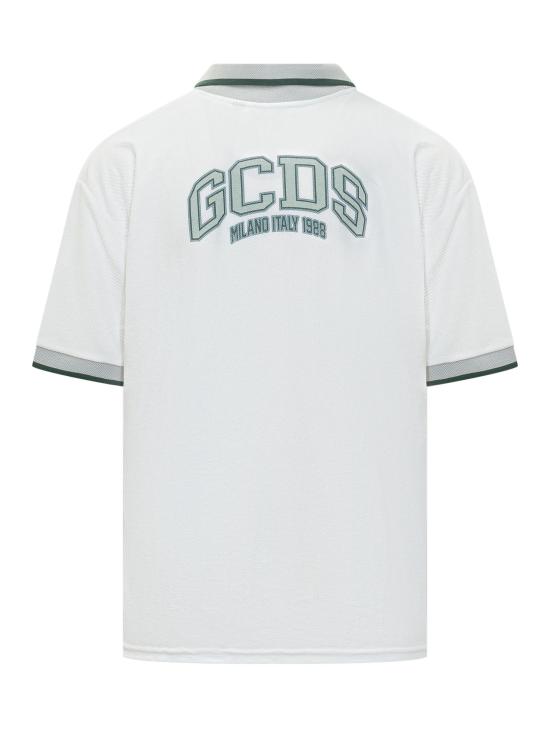 26SS 지씨디에스 폴로 티셔츠 C1MEQD112J024 100G OPTIC WHITE GREEN - GCDS