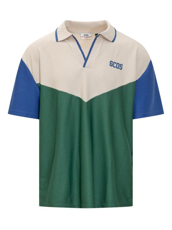 26SS 지씨디에스 폴로 티셔츠 C1MEQD111J024 883E HUNTER GREEN BLUE