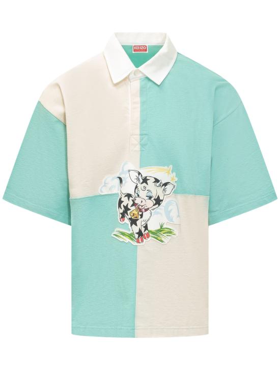 26SS 겐조 폴로 티셔츠 FG55PO3004SU 60 ACQUA