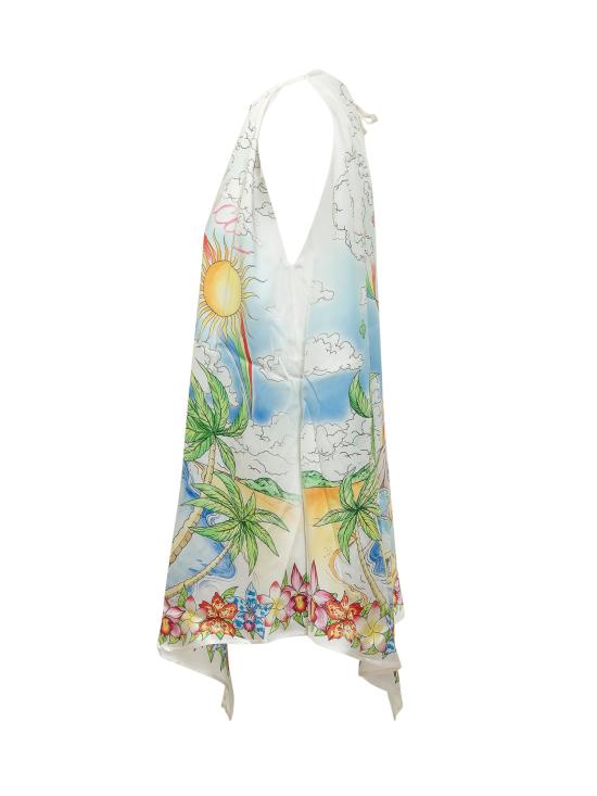 26SS 카사블랑카 원피스 WSS26DR203 01 BETTER DAYS - CASABLANCA