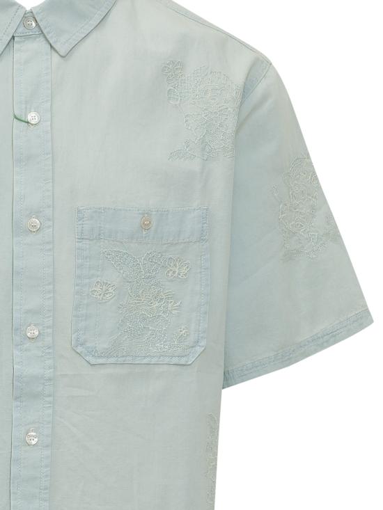 26SS 겐조 긴팔 셔츠 FG55DC1047F0 DY STONE BL DIRTY - KENZO