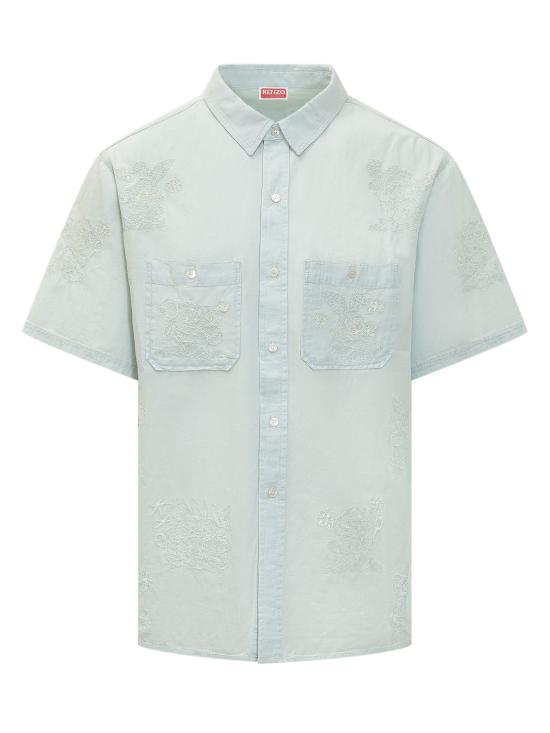 26SS 겐조 긴팔 셔츠 FG55DC1047F0 DY STONE BL DIRTY