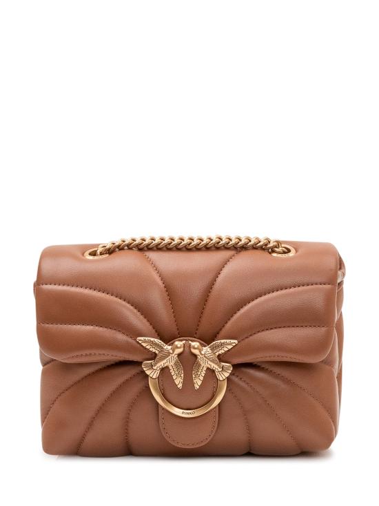 26SS 핑코 크로스백 100039A1EX L17Q MARRONE LEONE ANTIQUE GOLD