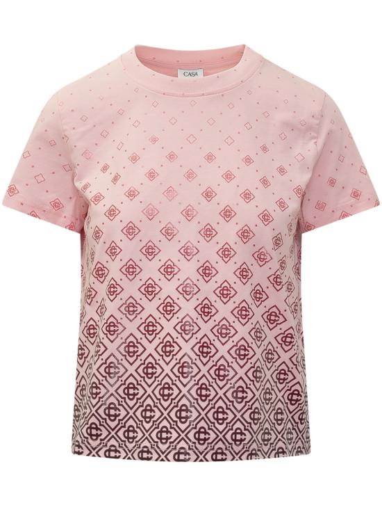 26SS 카사블랑카 반팔 티셔츠 WSS26JTS095 01 AUBERGINE GRADIENT