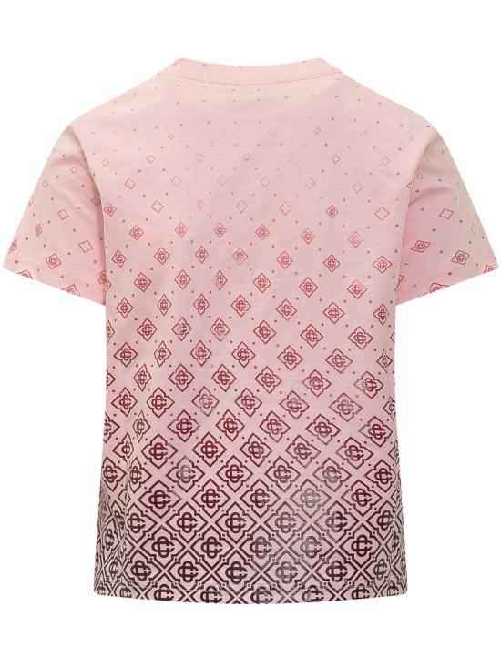 26SS 카사블랑카 반팔 티셔츠 WSS26JTS095 01 AUBERGINE GRADIENT - CASABLANCA