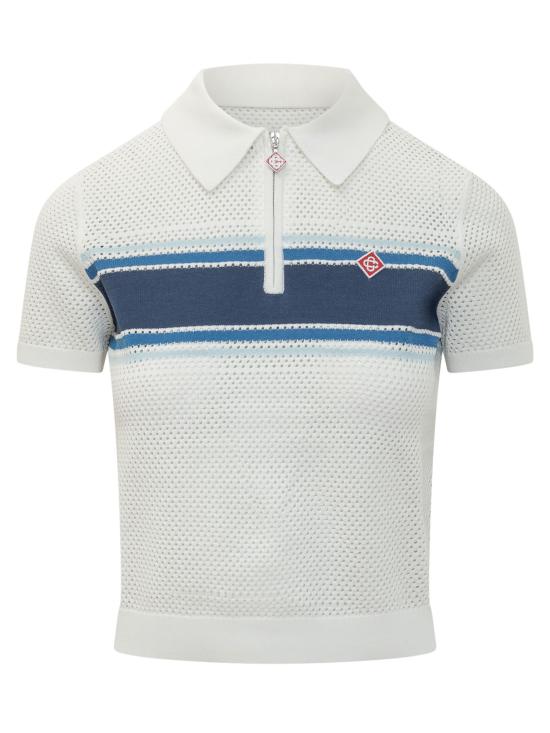 26SS 카사블랑카 반팔 티셔츠 WSS26KW1262 01 WHITE BLUE