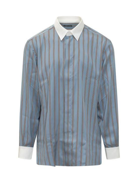 26SS 톰포드 긴팔 셔츠 HRN006FMS111 UUB BLUE MULTICOLOR