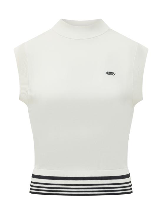 26SS 오트리 민소매 티셔츠 VEPW 030W KNIT WHITE