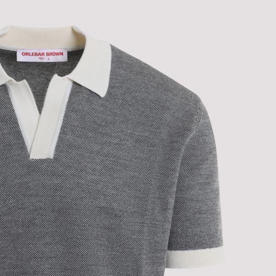 26SS 올레바 브라운 폴로 티셔츠 281779 CHARCOAL WHITE SAND - ORLEBAR BROWN