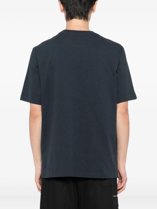 26SS 메종키츠네 핸드라이팅 컴포트 티셔츠 MM00126KJ7025 0414 CLASSIC NAVY WHITE - MAISON KITSUNE