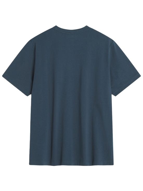 26SS 메종키츠네 핸드라이팅 컴포트 티셔츠 MM00126KJ7025 0414 CLASSIC NAVY WHITE - MAISON KITSUNE