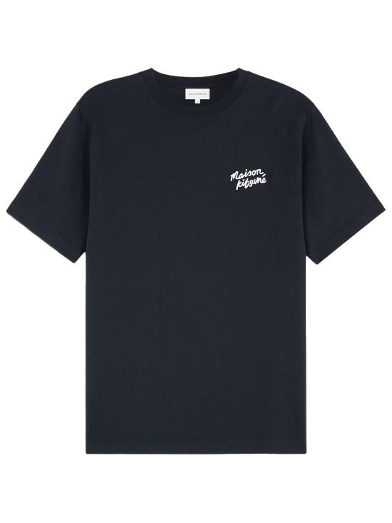 26SS 메종키츠네 핸드라이팅 컴포트 티셔츠 MM00126KJ7025 0197 BLACK WHITE