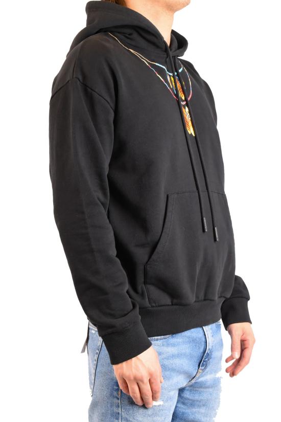 26SS 마르셀로 불론 후드 티셔츠 CMBB040C99FLE002 Black - MARCELO BURLON
