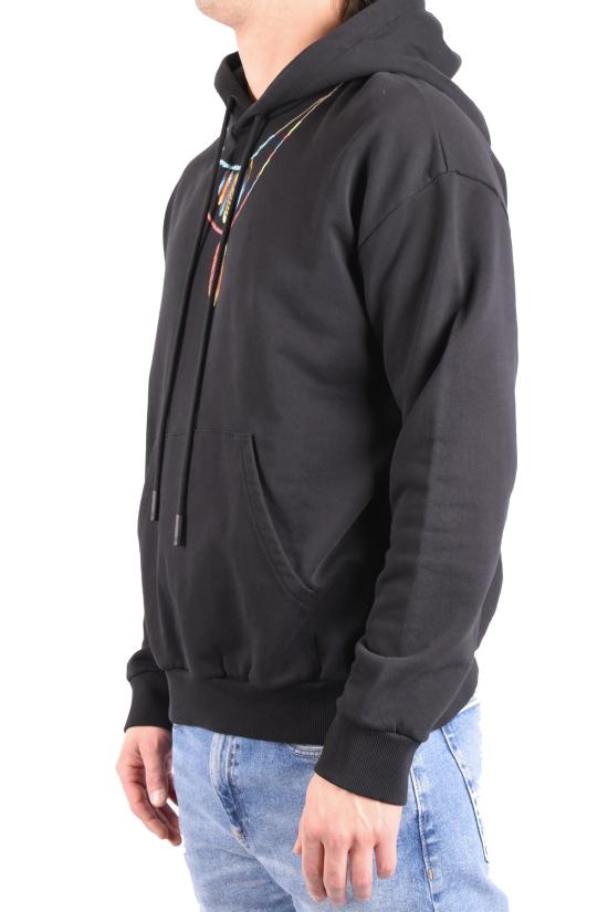 26SS 마르셀로 불론 후드 티셔츠 CMBB040C99FLE002 Black - MARCELO BURLON