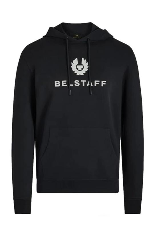 25SS 벨스타프 후드 티셔츠 104140BLKOWM Black
