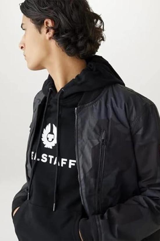 25SS 벨스타프 후드 티셔츠 104140BLKOWM Black - BELSTAFF