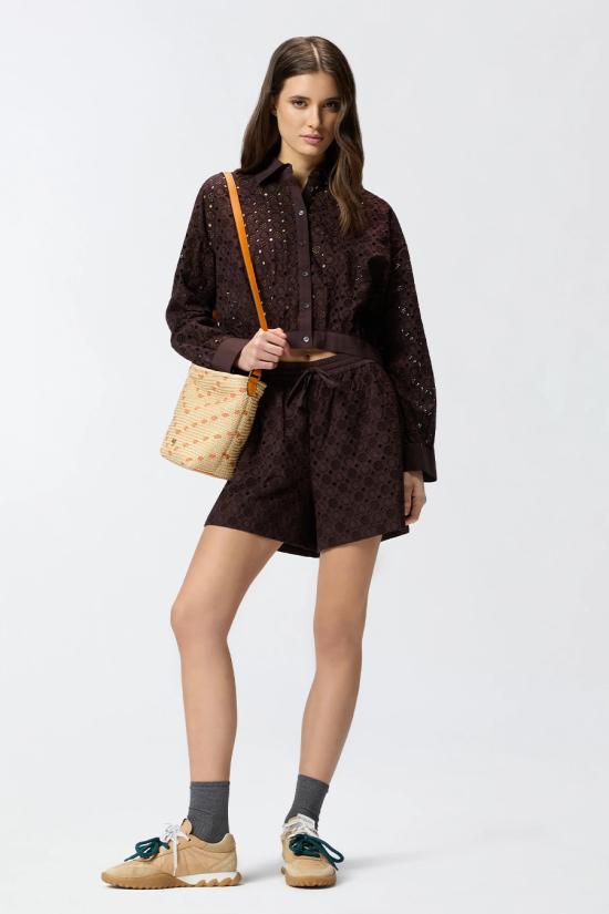 26SS 핑코 블라우스 106277A32RM28 Brown - PINKO