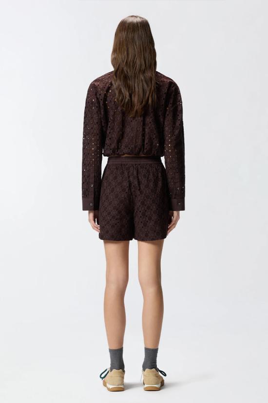 26SS 핑코 숏팬츠 106223A35PM28 Brown - PINKO