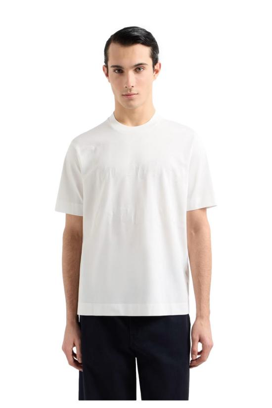 25SS 엠포리오 아르마니 반팔 티셔츠 EM000943 AF10762F0084 White - EMPORIO ARMANI