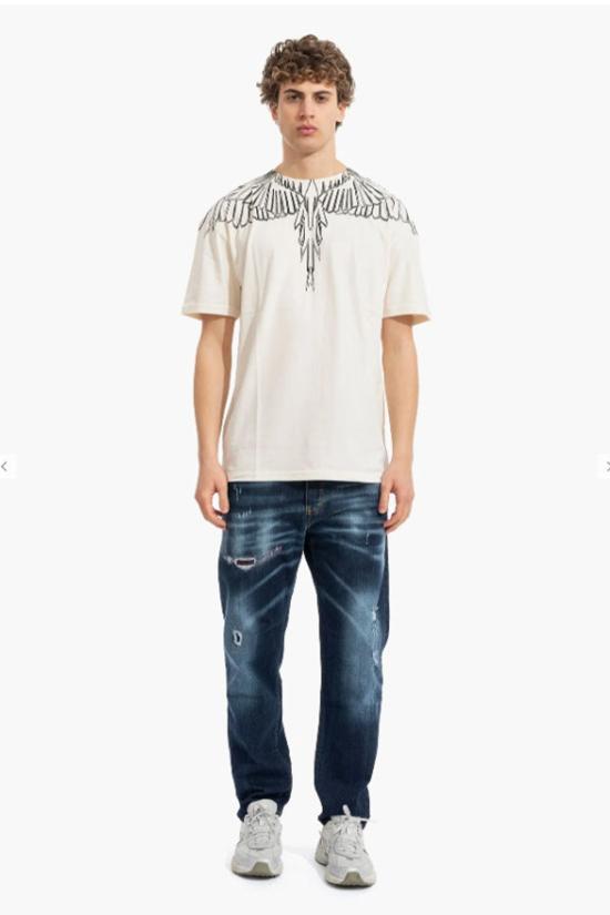26SS 마르셀로 불론 반팔 티셔츠 S6CMMATH010 White - MARCELO BURLON