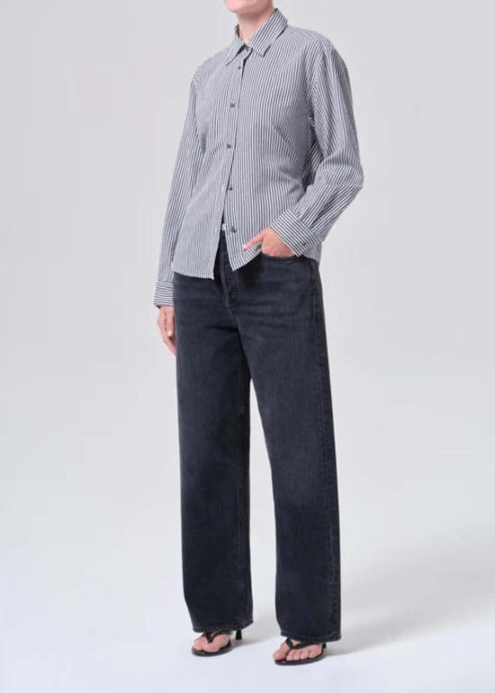  에이골디 긴팔 티셔츠 아골데 테오 셔츠 - AGOLDE