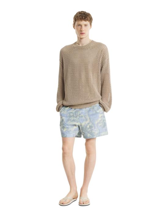 26SS 메종키츠네 스윔팬츠 QM01407WQ4087 0526 ARCTIC ICE PASTEL YELLOW - MAISON KITSUNE