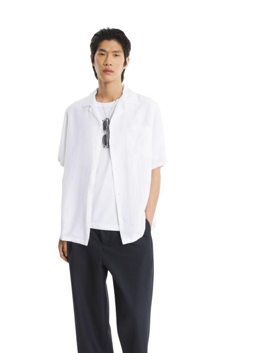 26SS 메종키츠네 반팔 셔츠 QM00405WW9099 P100 WHITE - MAISON KITSUNE