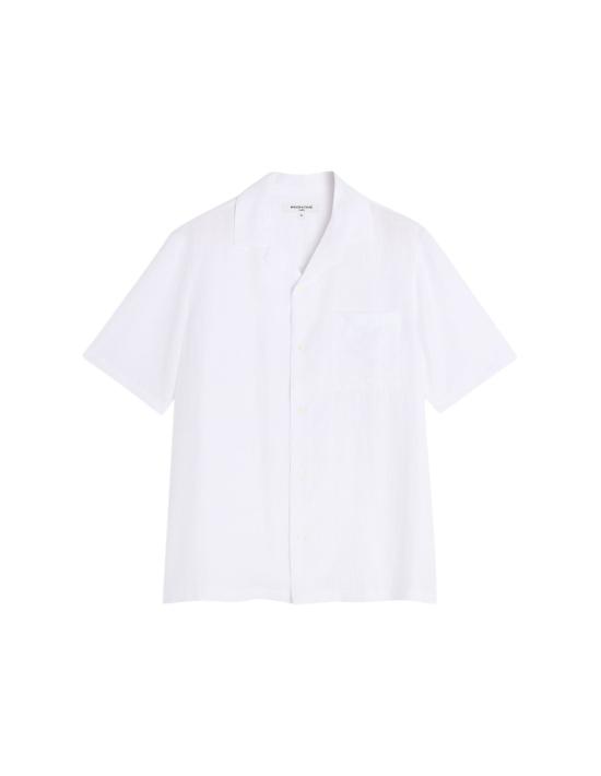 26SS 메종키츠네 반팔 셔츠 QM00405WW9099 P100 WHITE