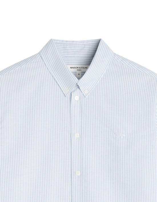 26SS 메종키츠네 긴팔 셔츠 QM00411WC5098 0491 PURE BLUE WHITE - MAISON KITSUNE