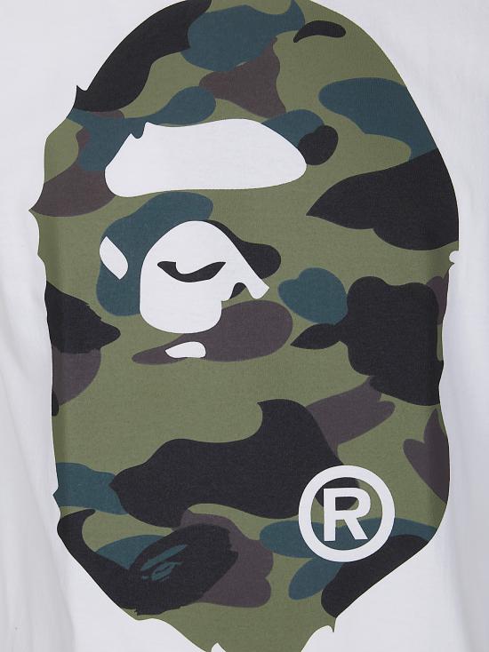 26SS 베이프 반팔 티셔츠 001TEM301015M WHITE X GREEN - BAPE