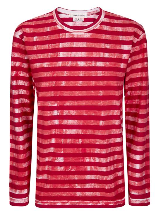 26SS 꼼데가르송 긴팔 티셔츠 GQT016S26 1 RED OF WH X RE