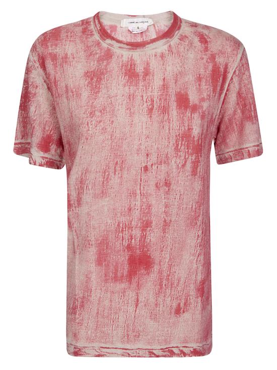 26SS 꼼데가르송 반팔 티셔츠 GQT029S26 1 ECRU X RED