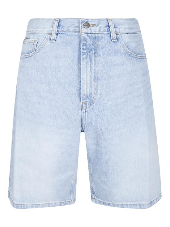 26SS 칼하트 WIP 숏팬츠 I037021 01WU Blue Heavy Worn Bleached