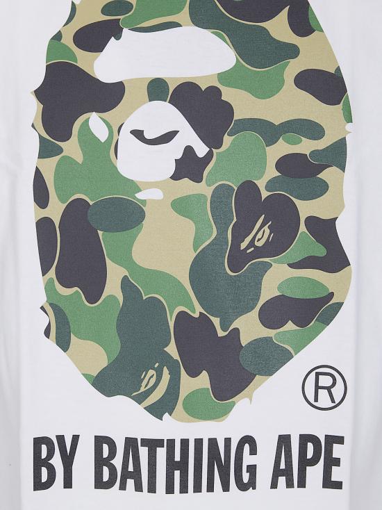 26SS 베이프 반팔 티셔츠 001TEM301005M WHITE X GREEN - BAPE
