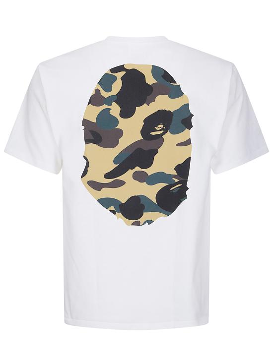26SS 베이프 반팔 티셔츠 001TEM301015M WHITE X YELLOW - BAPE