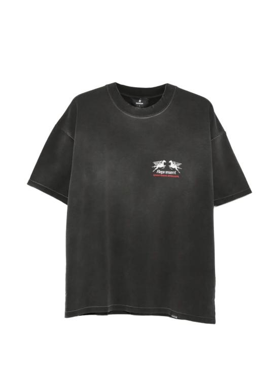 26SS 리프레젠트 반팔 티셔츠 MLM100768 STAINED BLACK