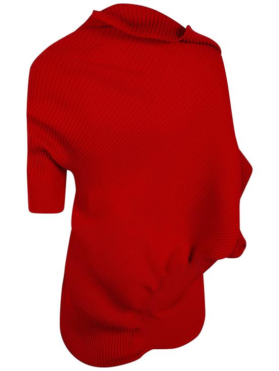 26SS 이세이 미야케 반팔 티셔츠 IM66KN754 28 MACAW RED - ISSEY MIYAKE