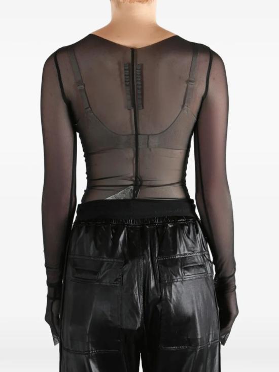 26SS 릭 오웬스 탑 RO01F6274 TUSRJA 09 BLACK - RICK OWENS