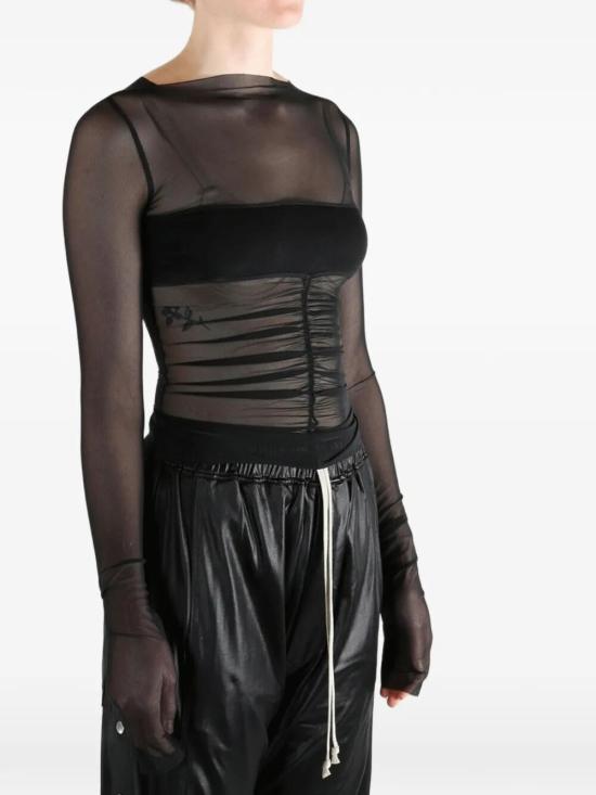 26SS 릭 오웬스 탑 RO01F6274 TUSRJA 09 BLACK - RICK OWENS