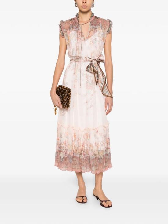 26SS 짐머만 미디 원피스 7280DS262 PKP PINK PAISLEY - ZIMMERMANN