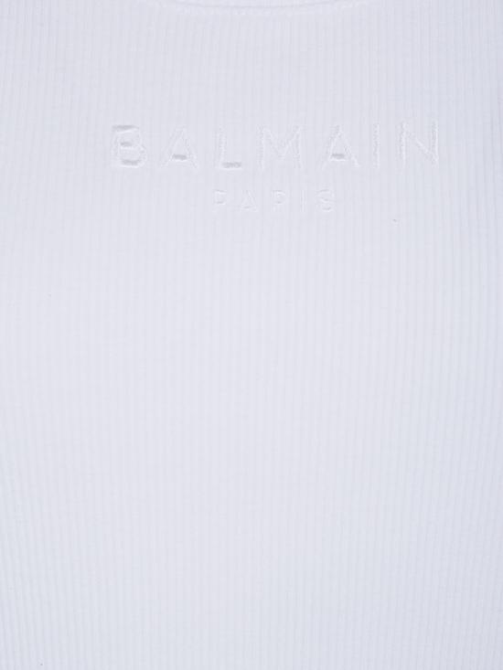 26SS 발망 탑 GF0EB075BD10 GDI WHITE WHITE - BALMAIN