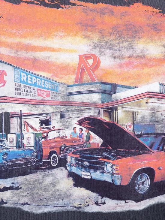 26SS 리프레젠트 후드 티셔츠 MLM100769 STAINED BLACK - REPRESENT