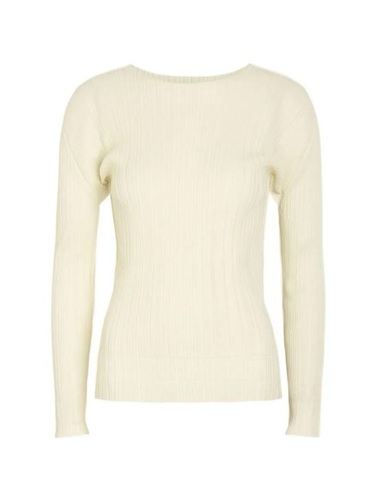 26SS 플리츠플리즈 긴팔 티셔츠 PP66JK932 02 OFF WHITE - PLEATS PLEASE