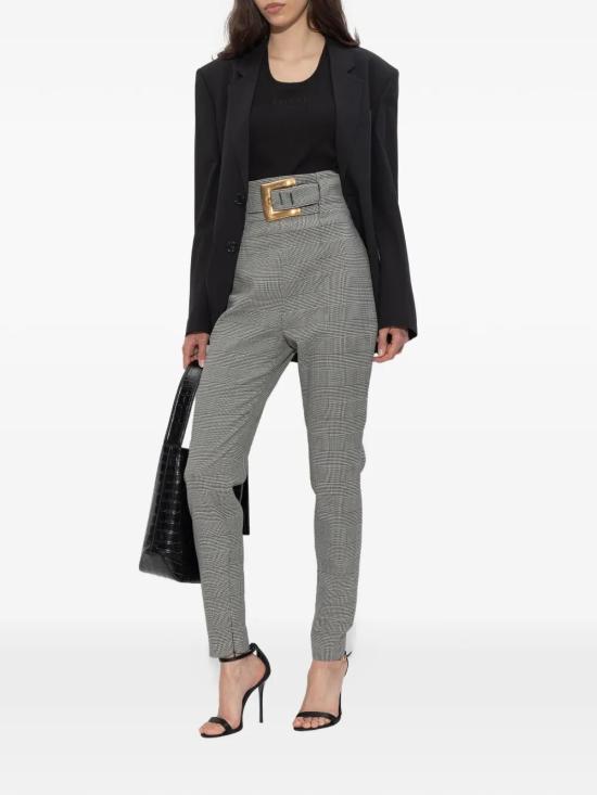 26SS 발망 탑 GF0EB075BD10 EAP BLACK BLACK - BALMAIN