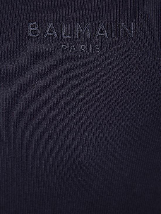 26SS 발망 탑 GF0EB075BD10 EAP BLACK BLACK - BALMAIN