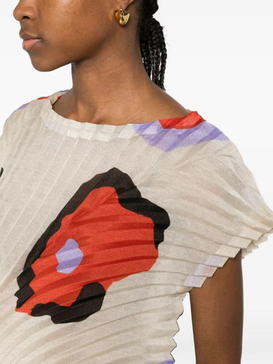 26SS 이세이 미야케 탑 IM66FJ683 46 BEIGE HUED - ISSEY MIYAKE