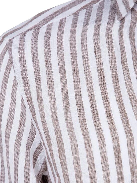 26SS 발바 긴팔 셔츠 NSFR2P0154036 R 0006 DARK BROWN STRIPES - BARBA