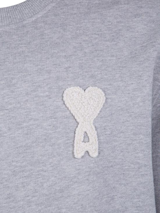 26SS 아미 긴팔 티셔츠 USW787 730 A161 GREY WHITE CREAM - AMI