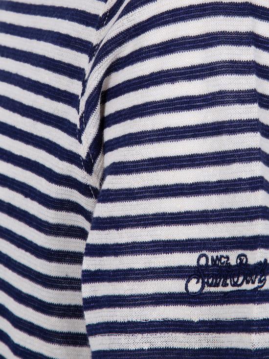 26SS 세인트바쓰 반팔 티셔츠 DVERTRIPES 6110H BLUE - MC2 SAINT BARTH