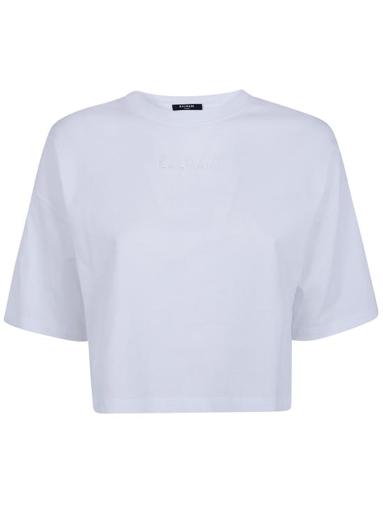 26SS 발망 탑 GF0EE145BD10 GDI WHITE WHITE - BALMAIN